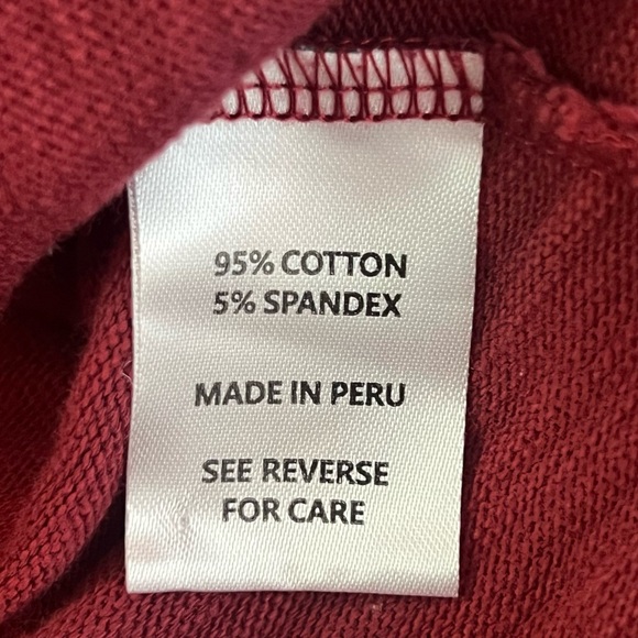 Spartina 449 Hudson Fringe Brock Red Long Sleeve Button Preppy Casual Top Size L - Picture 9 of 9